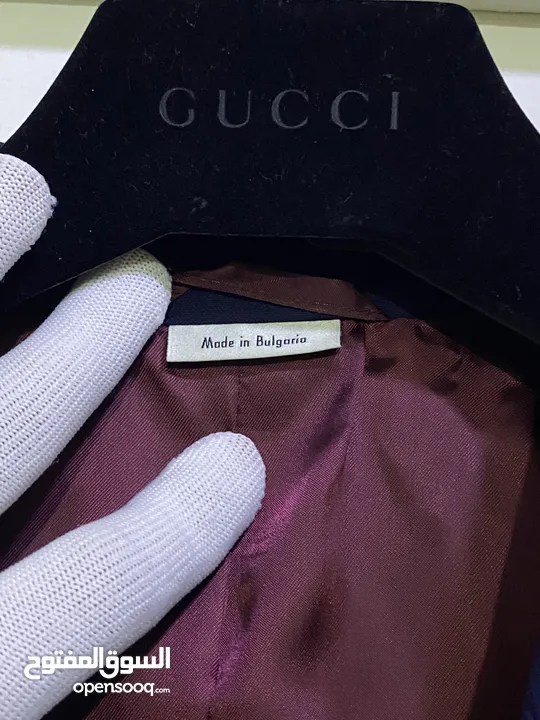 GUCCI Size 50 Uniform Navy Blue Double Breasted Blazer Gold Buttons Men’s Wool