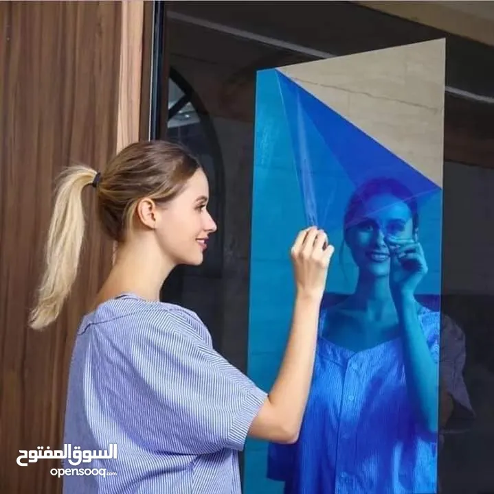 مرايا لاصقه رول لاصقه 100سم في 50 سم رول ستيكر مرايه ديكور مراية.مرآيه