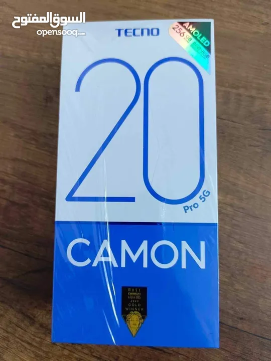 مستعمل ايام Kamon 20 pro 5G  رام 16 جيجا 256 أغراضة والكرتونه الأصلية مكفول للسنه 2025 متوفر توصيل