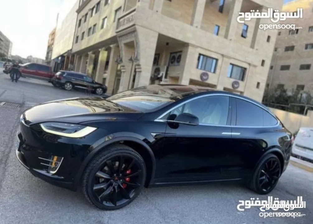 Tesla model x 2019 long range dual motor  فحص كامل+ الها كرت بالشكركه