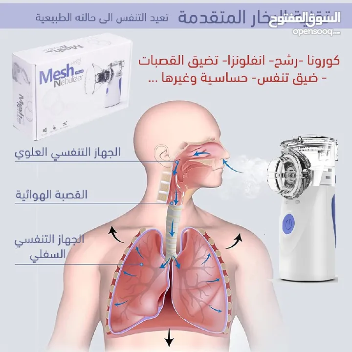 جهاز تبخيره المتنقل للصغار و الكبار عملي و سهوله التنقل فيه جهاز التبخيره الصدر المتنقل بخاخ استنشاق