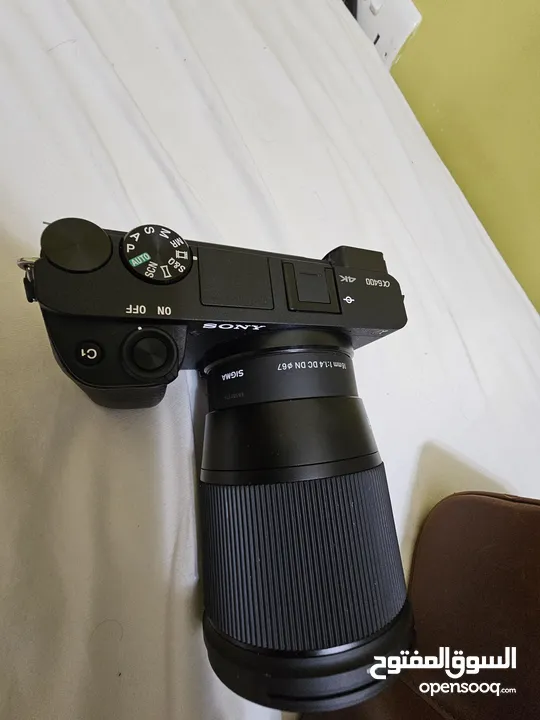 Sony Alpha A6400 with Sigma lens and special bag