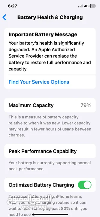iPhone XS 64 gb battery 79 face adi no work