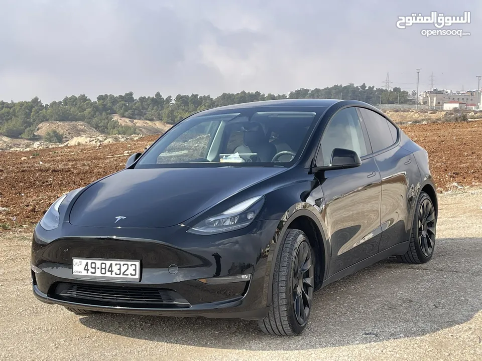 Tesla model y 2023 long range Dual motor  فحص اوتوسكور b+ 80 السيارة وكالة  موقع السيارة مرج الحمام