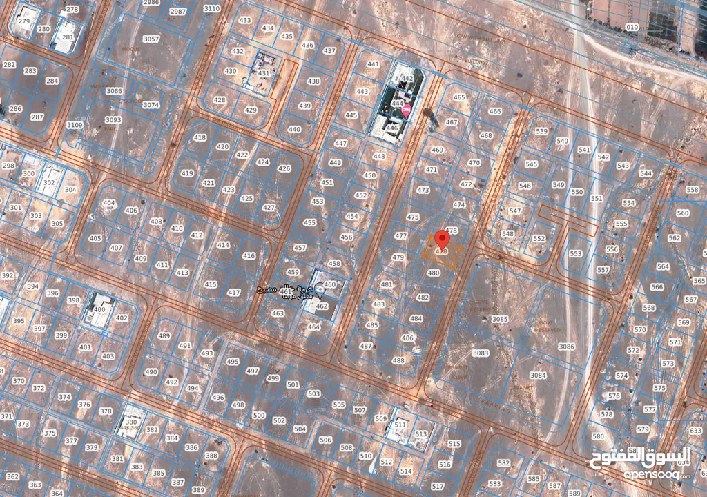 ارض سكنية للبيع في ولاية بركاء - الدهس مساحة الارض: 600 متر