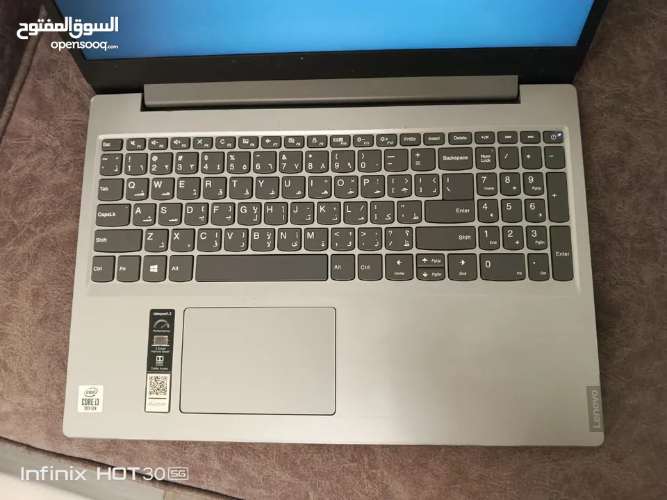 لينوفو I3 جيل عاشر، 8 جيجا رام و128 جيجا SSD hard desk بحالة الوكالة والسعر محروق