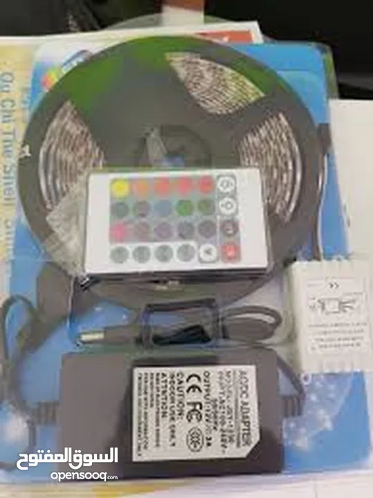 حبل ليد اضائه كل الالوان RGB LIGHT ديكور مع ريموت تحكم يضي كل الالوان حركات للزينه حفلات