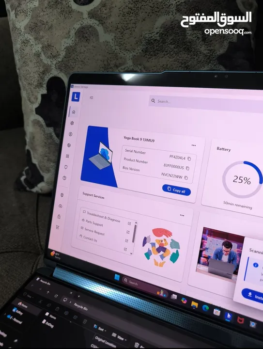 Lenovo Yoga Book 9 intel Core 7 ultra 155U شاشتين تتش خرافي جدا بسعر خرافي