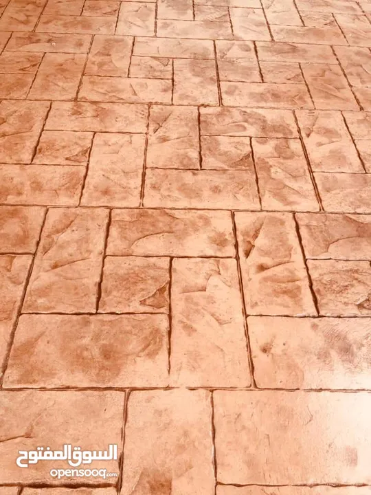ارضيات خرسانيه ملونه مطبوعه