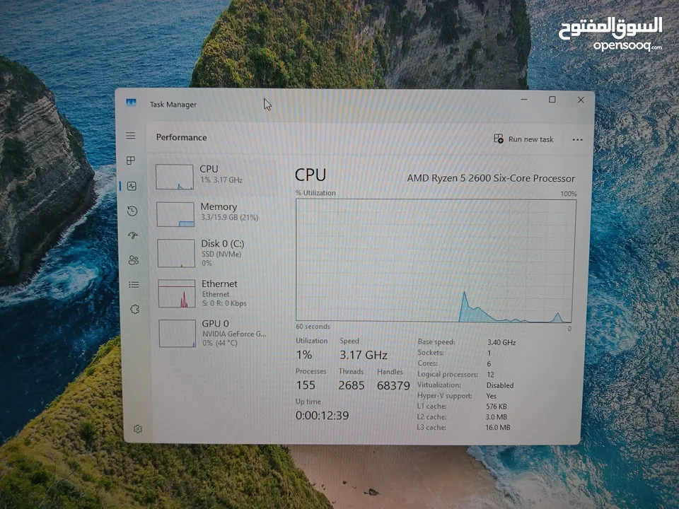 Pc gaming مستعمل بعض القطع جديدة