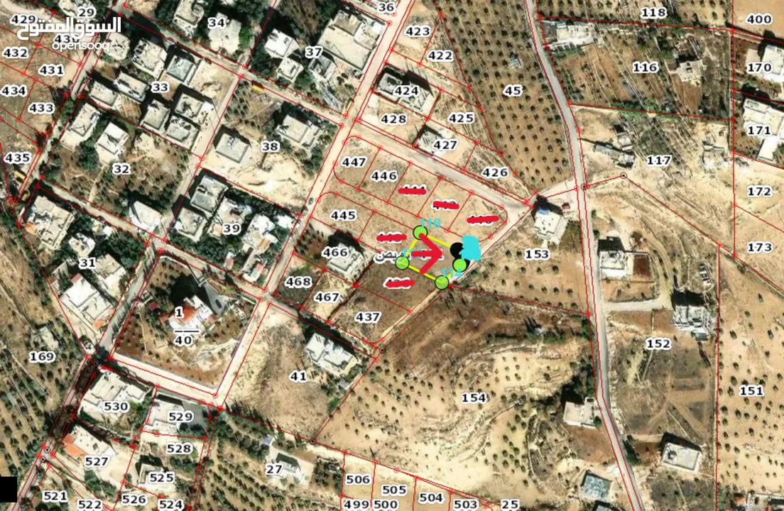 للبيع قطعة ارض من اراضي شمال عمان موبص على شارعين قريبة من شارع الاردن