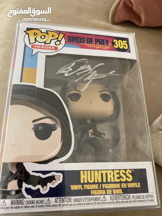 huntress signed birds of prey funko pop