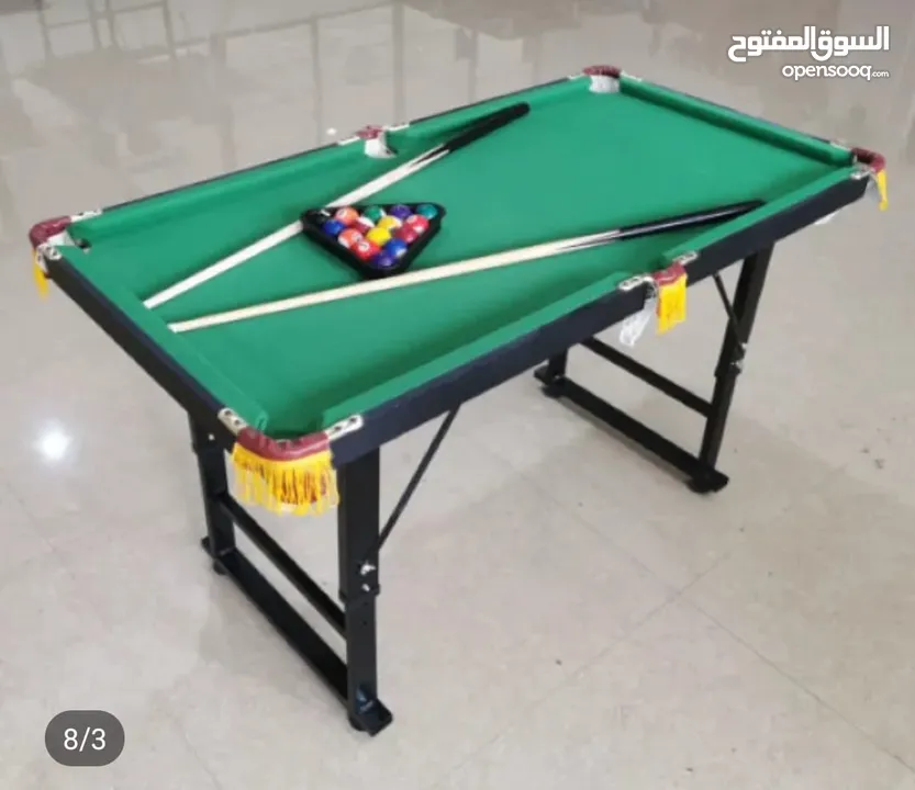 بلياردو بقواعد معدنية حجم 4قدم بطول 120سم وعرض 60سم