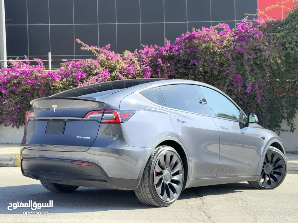 ‏Tesla Model y performance 2022 Long Range فحص 7 جيد بدون أي ملاحظة اوتوسكور B+ أرباج أصلي