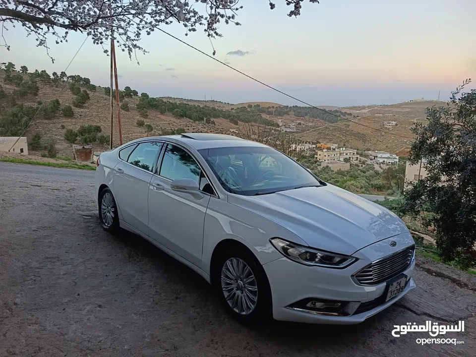 فورد فيوجن تيتانيوم 2018 Ford Fusion Titanium white  اعلى مواصفات نظيفه جدا استخدام شخصي ماشيه 96000