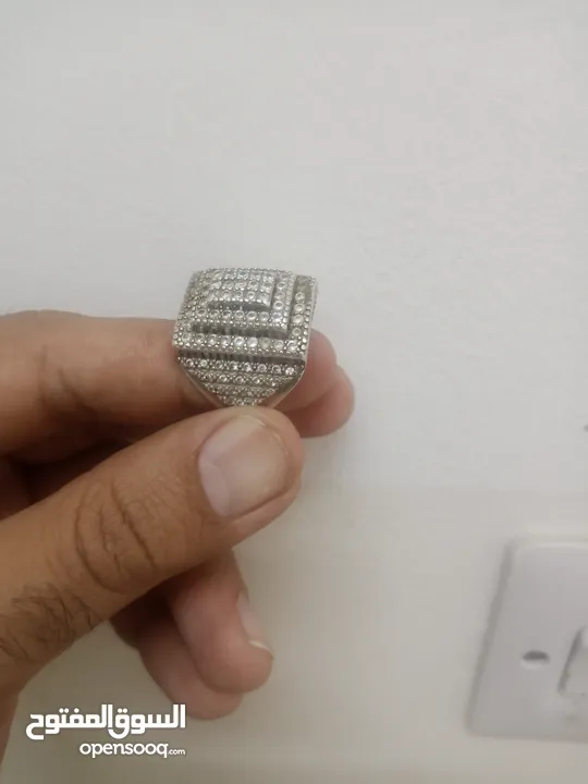 men pure silver ring