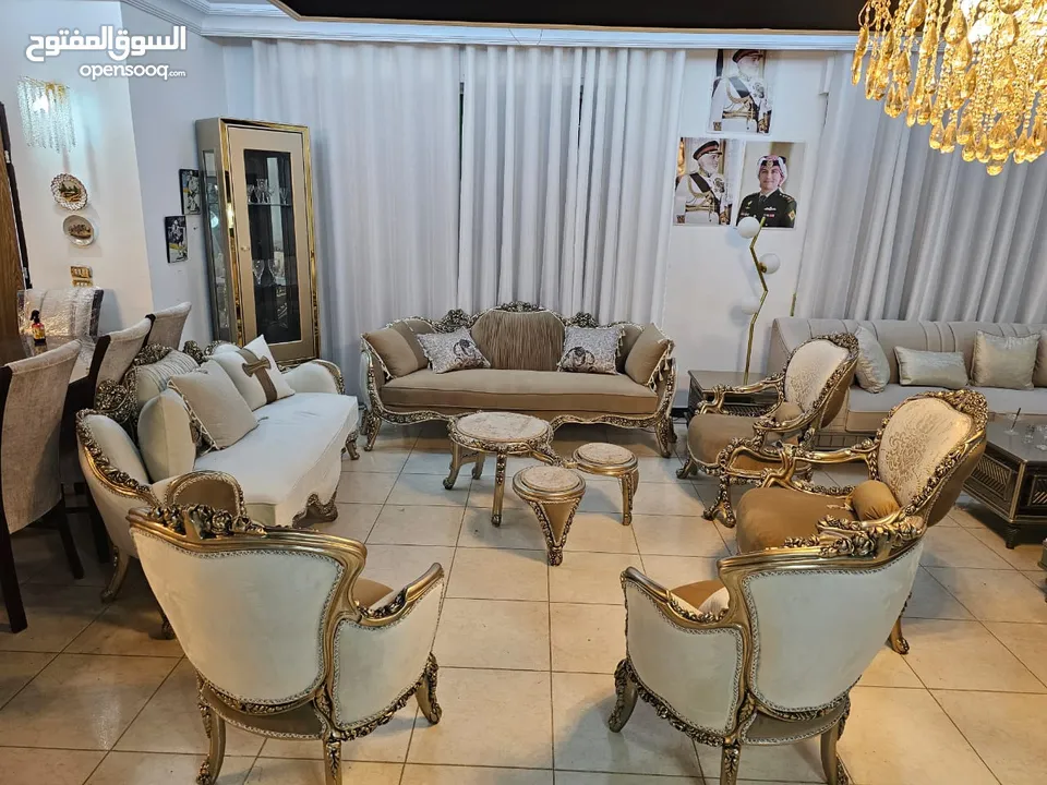 طقم كنب دمياطي  خشب زان قماش سليفا تحريف يدوي اعلى جودة من المصنع لبيتك