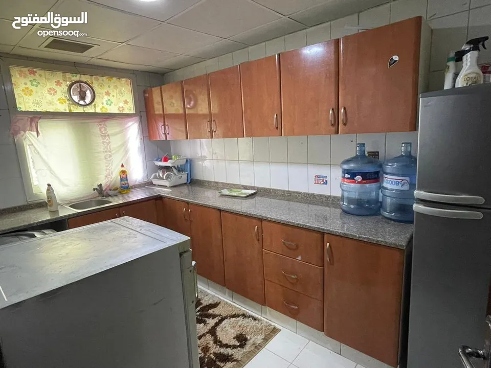 شقة غرفة وصالة للايجار السنوى شارع خليفة النعيمية