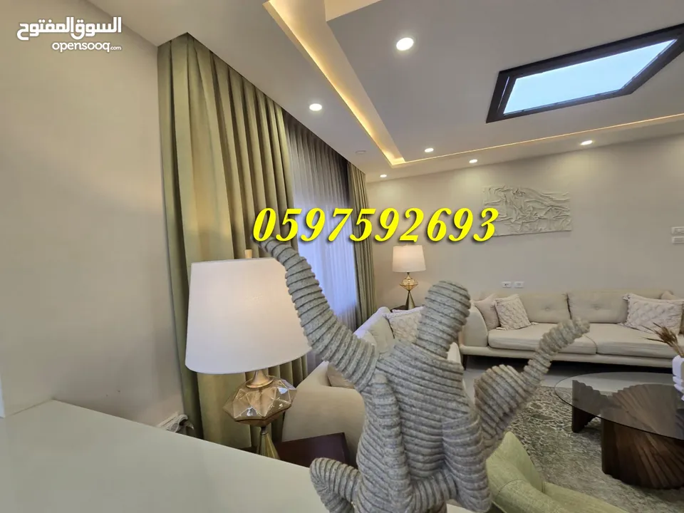 شقة فاخرة مفروشة للبيع رام الله الطيرة خلف جاسمن 185 م.