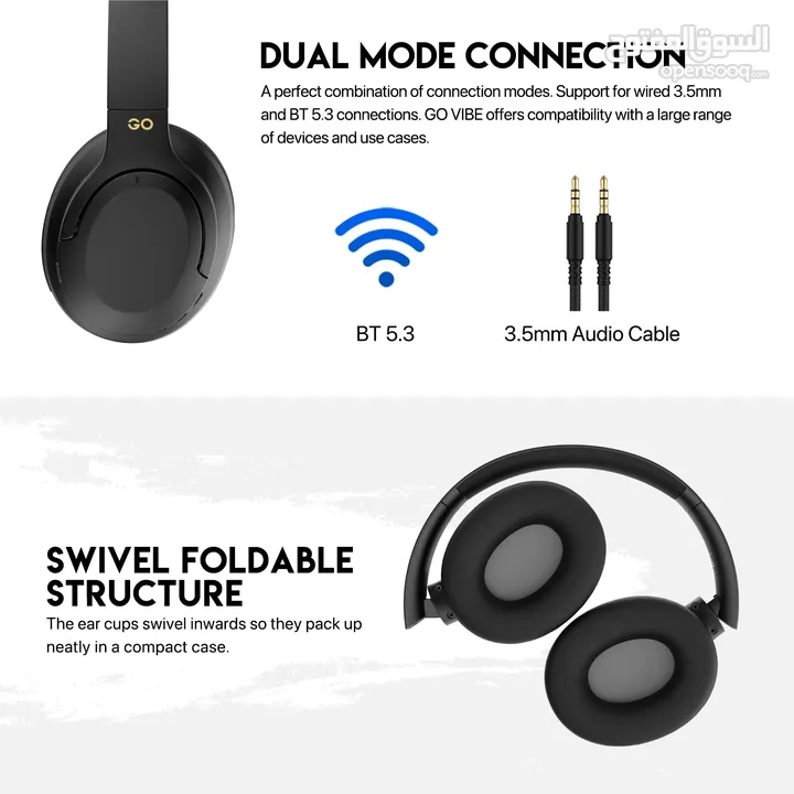 Fantech Go Vibe WH05 Wireless Headphone سماعات رأس صوت محيطي