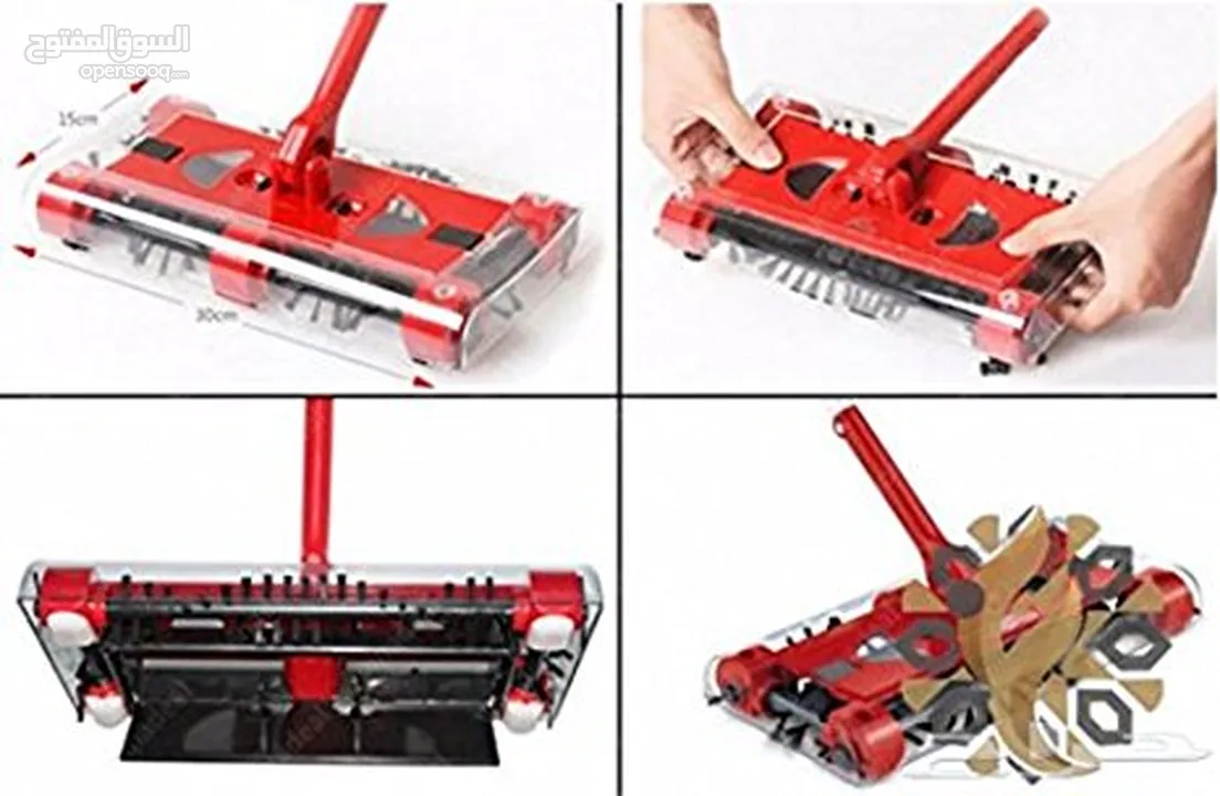 لمامه و مكنسه شحن جي 6  الحمراء لمامة شحن الدواره SWIVEL SWEEPER مكنسة اللمامه العجيبه