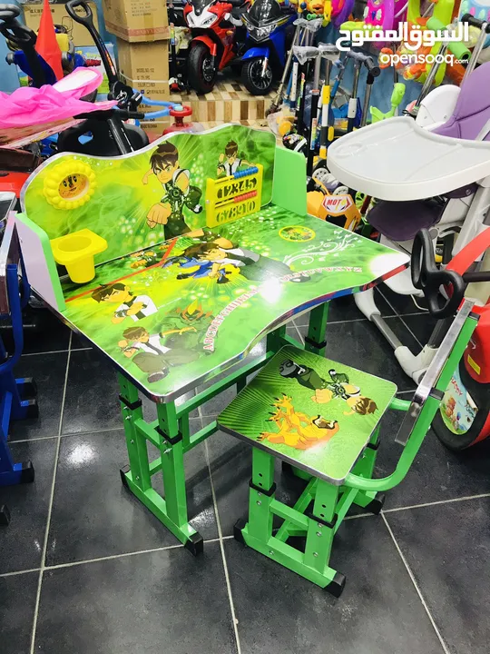 السعر 23 شامل التوصيل داخل عمان عرض خاص على مكتب الدراسة للاطفال مع مقعد فقط من island toys