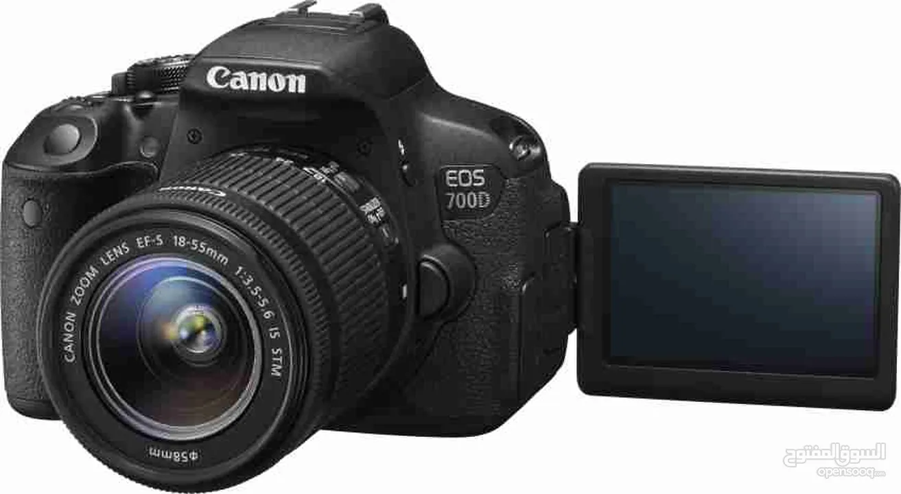 canon 700D جديدة لم تستخدم مع كامل أغراضها