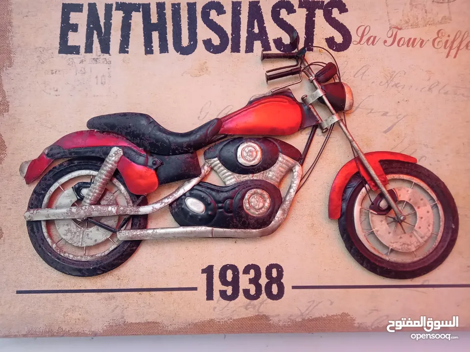 Vintage motorcycle 3D frame
