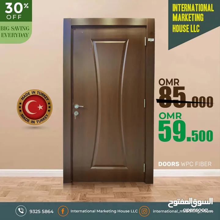 Bedroom & Bathroom Door - Made in Turkey