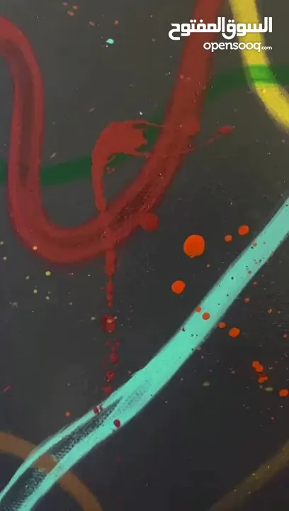 *عرض خاص* لوحة فنية تجريدية للبيع  **** لوحة عميقة وغامضة **** رسم يدوي **** تجريدي ****