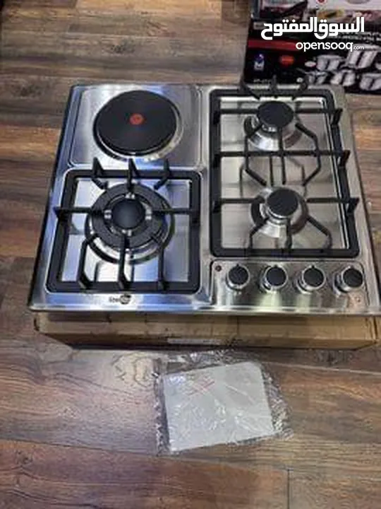 طباخ غاز وكهربا StarLux لون اسودطباخ غاز وكهربا StarLux لون سلفر .