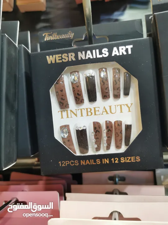 ظوافر fake nails  hard gel