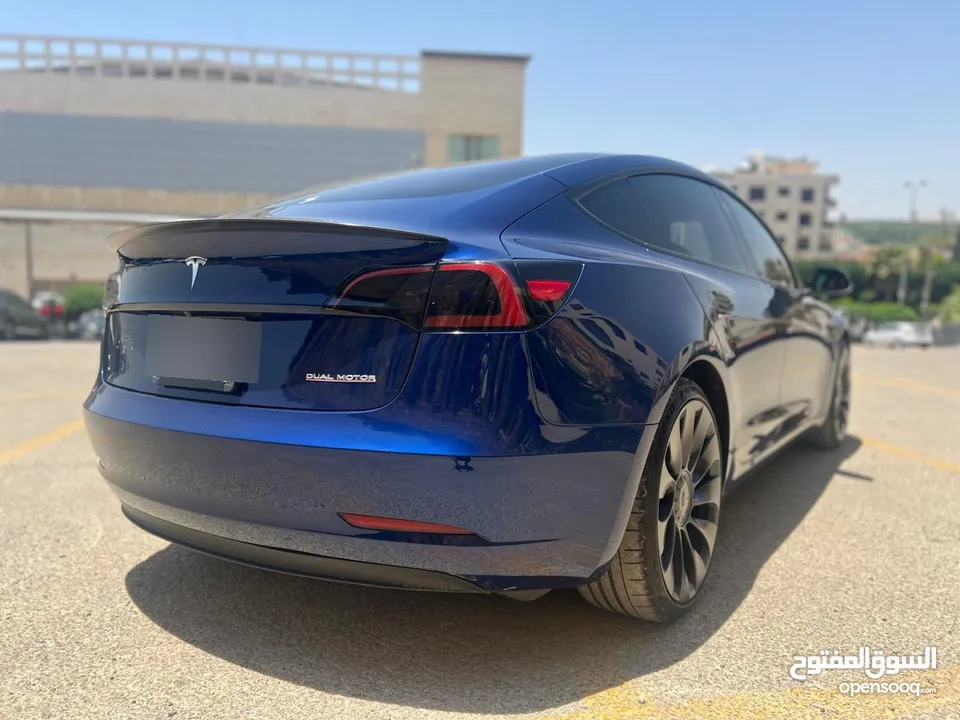 تيسلا موديل 3 لونج رينج بيرفورمنس Tesla Model 3 long range Performance