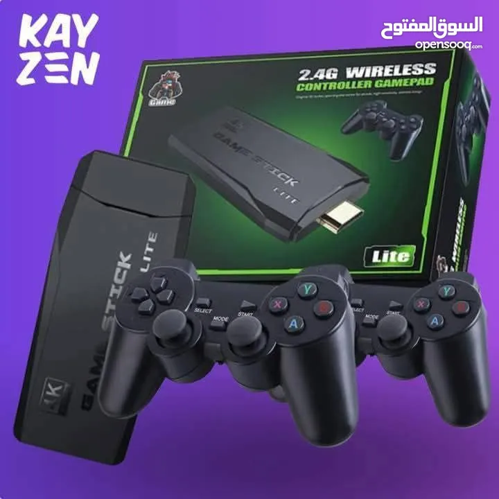 جهاز GAME STICK عشر الاف لعبة   يحتوي  على اكثر من 10,000 لعبة كلاسيكية محملة مسبقاً  جها
