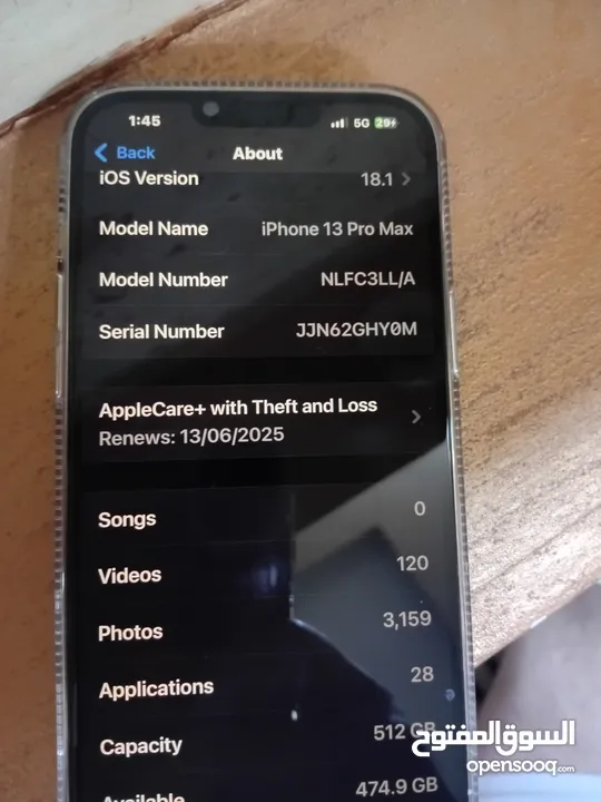 13 برو ماكس مشحون 4 مرات بطارية 100%