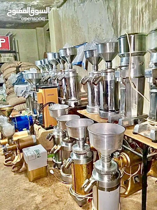 ماكنات طحن قهوة بحال الوكالة،واحد فاز و ثلاث فاز ،أنواع وأحجام مختلفة ،حجر جديد ،جرب قبل ما تشتري%