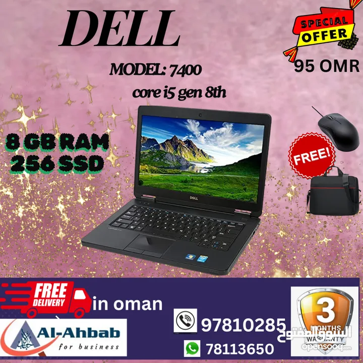 LENOVO & DELL LAPTOPS, with 3months warranty, free-MOUSE & BAG, with free HOME DELIVERY