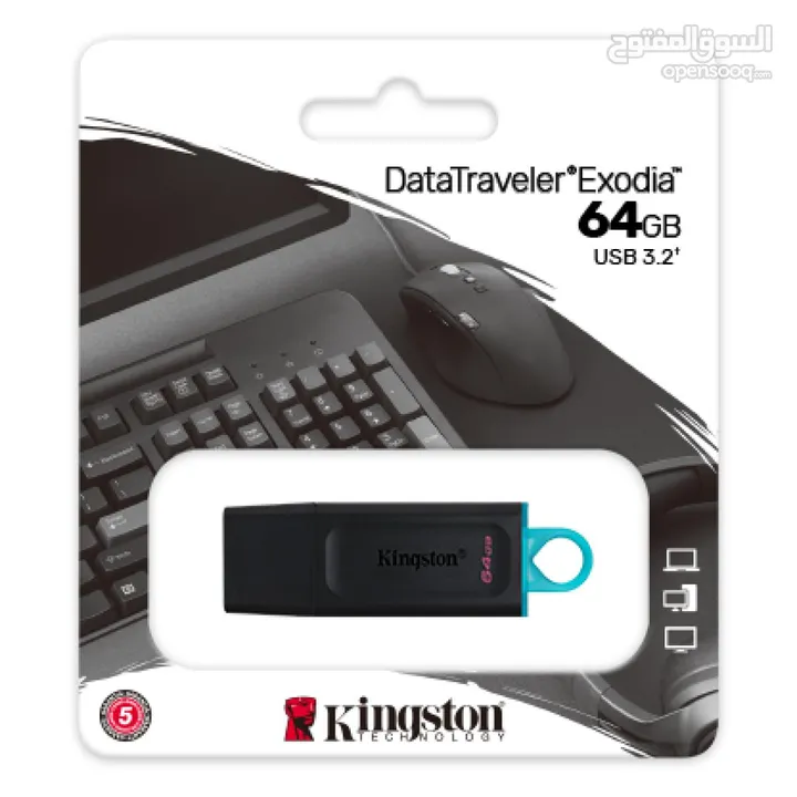 Kingston DataTraveler Exodia 64GB USB Flash فلاش ميموري 64 جيجا 3.2 سرعة عالية في النقل