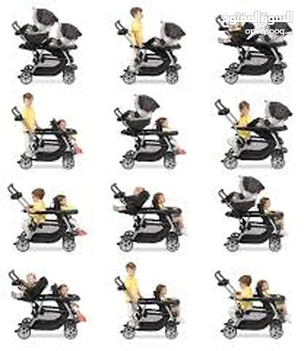 Twins stroller & 2 car seats