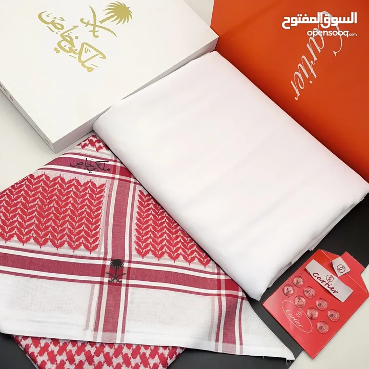 عرض خاص اطقم جديده اصدارات 2025 قماش مع الشماغ كارتير مونت بلانك اقنر جفنشي ملكي خاص مع المرفقات.