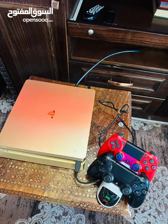 Playstation 4 Slim Gold Edition بلاستيشن 4 مهكر