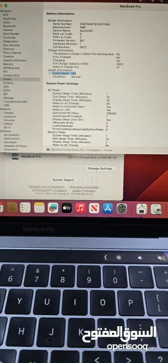 Macbook Pro 13" 2017 3.1 i5, 16 GB Memory, flash storage 500 GB , Touchbar