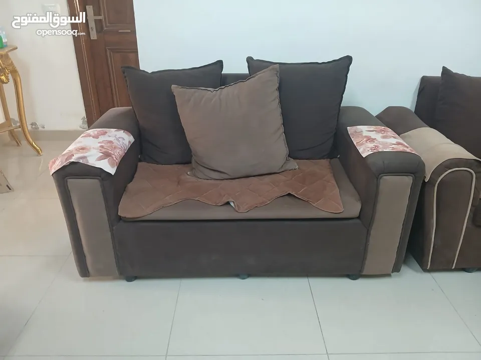 طقم  كنب كامل حرف L + مفردة وثنائية