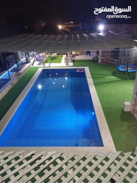 مزرعة للايجار اليومي  في الغور منطقه الجوفه بأسعار مناسبة وبدأت حجوزات عيد الاضحى المبارك