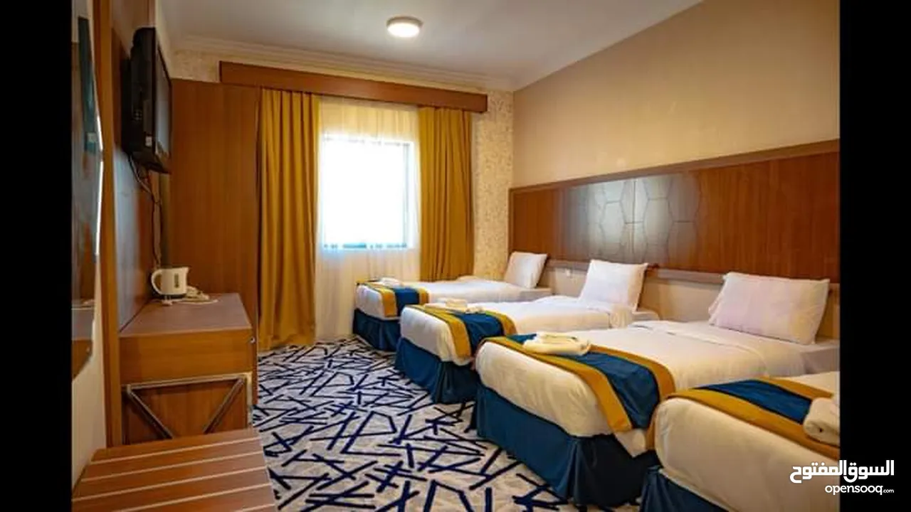 غرف فندقيه للايجار اليومي ب فندق 4نجوم سعر السرير 50 ريال لليوم الواحد