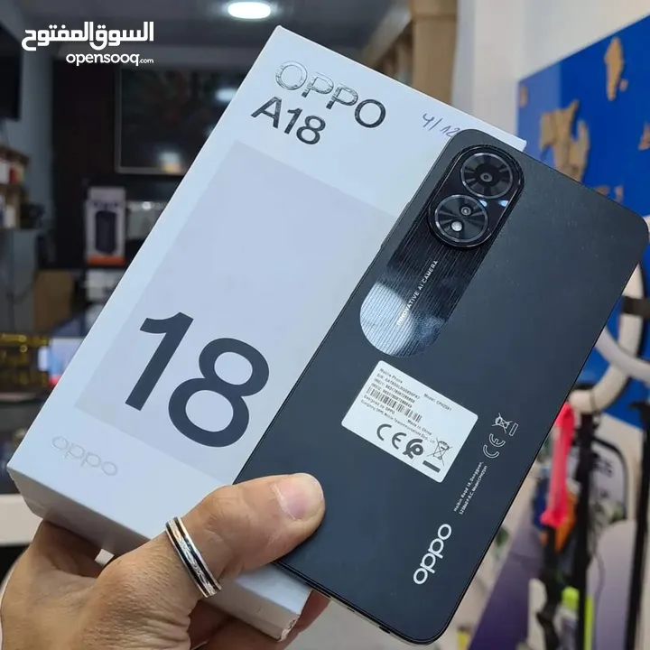 جديد oppo A18 رام 8 جيجا 128 مكفول سنة متوفر توصيل