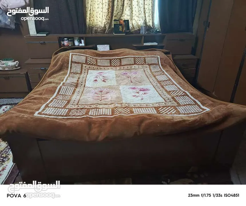 غرفه نوم خشب لاتيه 18 ملبس بلوط
