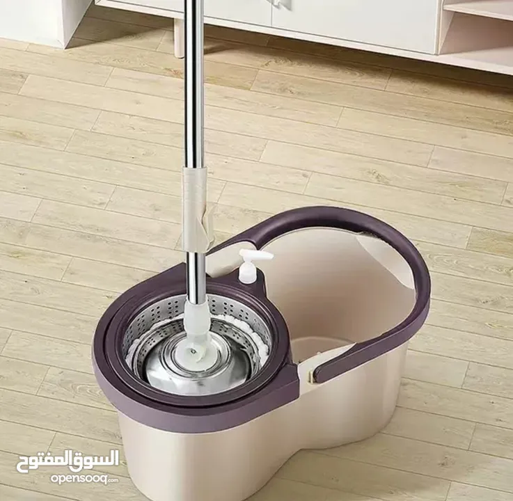 خلي تنظيف بيتك أسهل وأسرع مع الممسحة الدوّارة الذكية!رأس ألياف فيها 300,000 شعيرة دقيقة بتمت