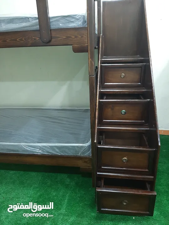 سرير مفرد مع تخت اضافي من الاسفل طابقين مع إمكانية إضافة تخت من الاسفل تفصيل سرير أسرة تخوت