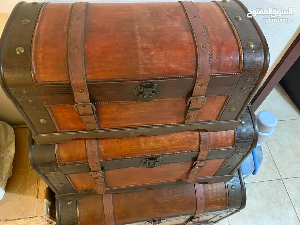 3 brown trunk